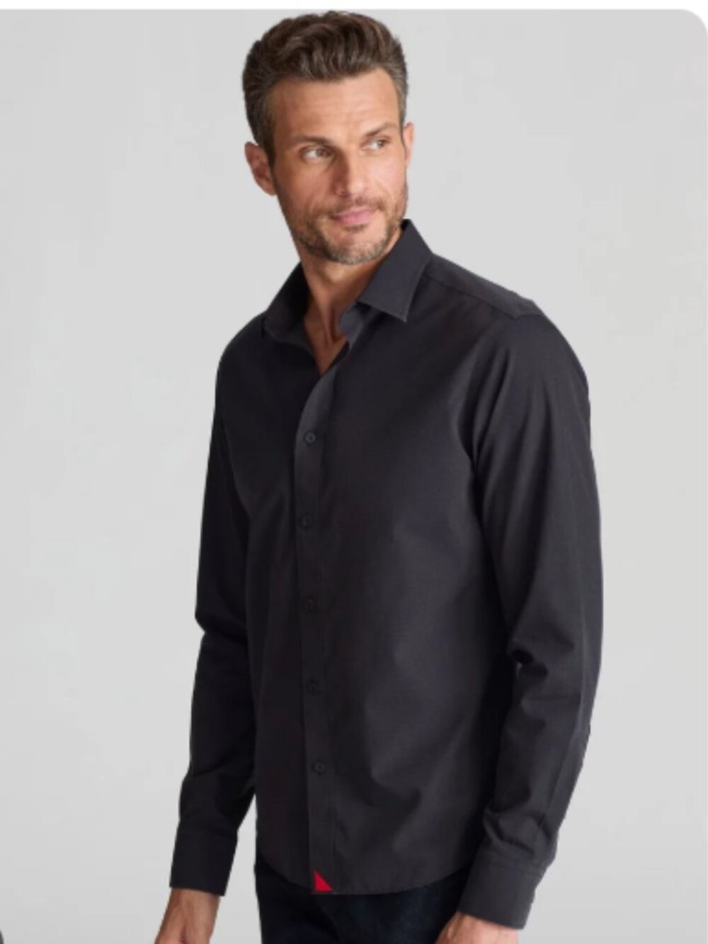 UnTuckIt Black Stone with Red Button Down Long Sleeve Shirt size XXXL NWT